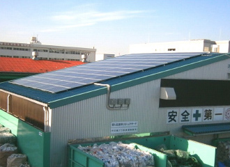 太陽光発電パネル設置棟
